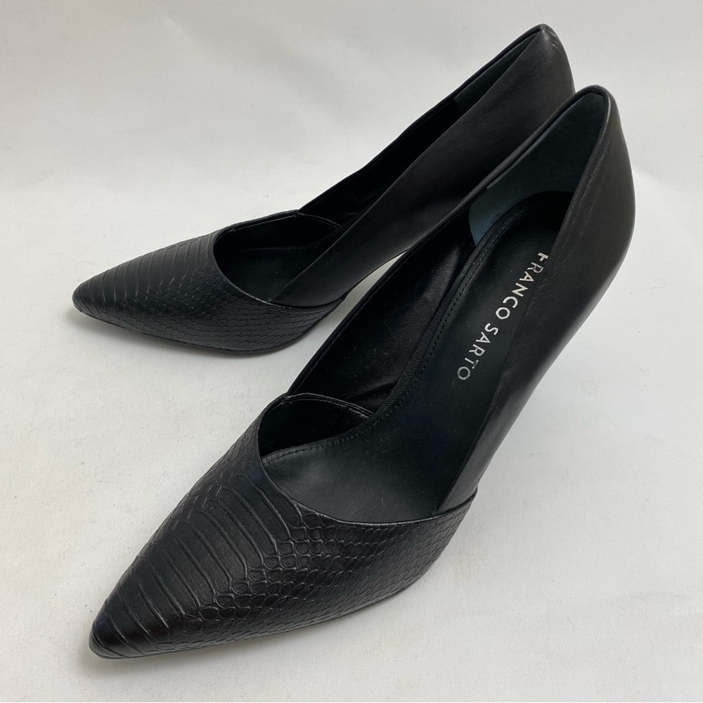 Franco Sarto Black Pumps 8 M Pointed Toe High Heels Women’s Dress Shoes